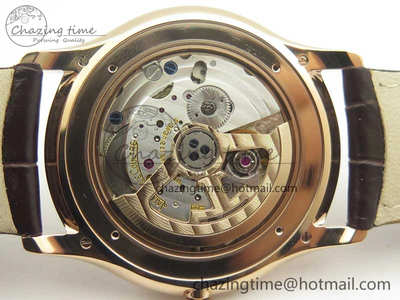 FastDry Master Ultra Thin Date 1282510 RG ZF 1:1 Best Edition Eggshell Beige Dial on Brown Leather Strap A899  7464
