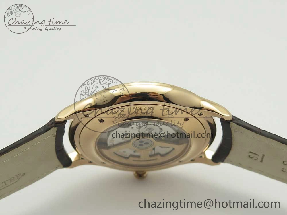 Master Ultra Thin Date 1288420 RG ZF 1:1 Best Edition Black Dial on Brown Leather Strap A899  FashionForward 7460