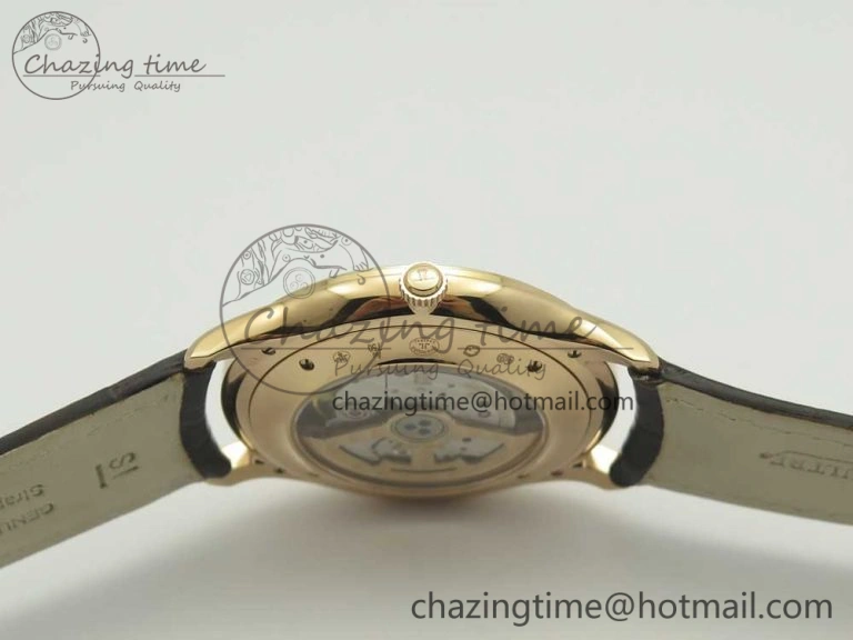 Master Ultra Thin Date 1288420 RG ZF 1:1 Best Edition Black Dial on Brown Leather Strap A899  FashionForward 7460
