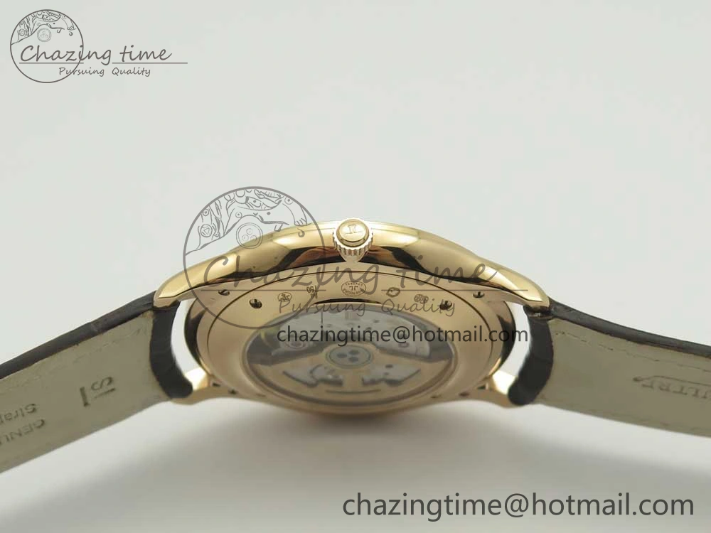 Master Ultra Thin Date 1288420 RG ZF 1:1 Best Edition Black Dial on Brown Leather Strap A899  FashionForward 7460