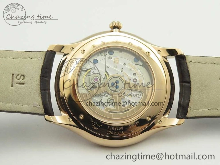 Master Ultra Thin Date 1288420 RG ZF 1:1 Best Edition Black Dial on Brown Leather Strap A899  FashionForward 7460