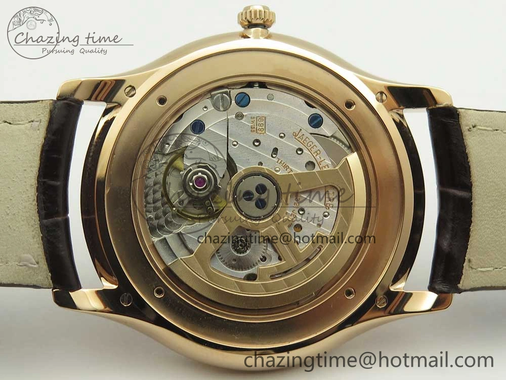 Master Ultra Thin Date 1288420 RG ZF 1:1 Best Edition Black Dial on Brown Leather Strap A899  FashionForward 7460