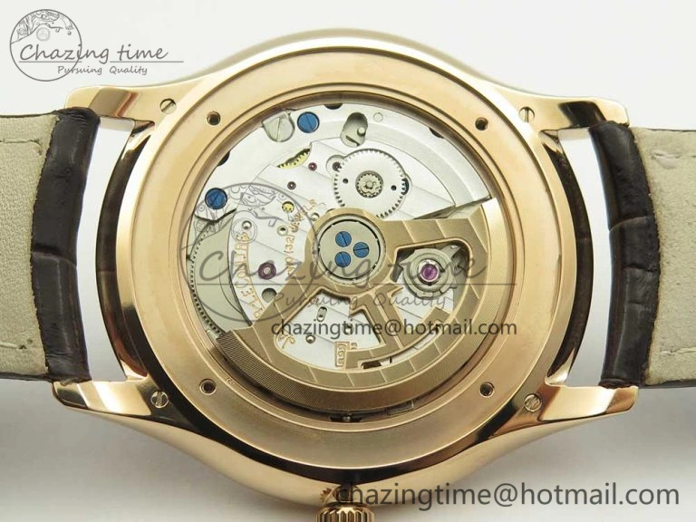 Master Ultra Thin Date 1288420 RG ZF 1:1 Best Edition Black Dial on Brown Leather Strap A899  FashionForward 7460
