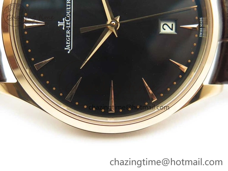 Master Ultra Thin Date 1288420 RG ZF 1:1 Best Edition Black Dial on Brown Leather Strap A899  FashionForward 7460