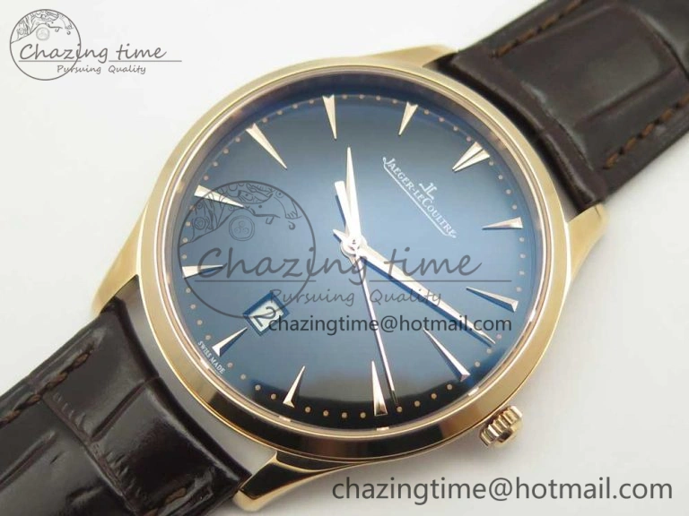 Master Ultra Thin Date 1288420 RG ZF 1:1 Best Edition Black Dial on Brown Leather Strap A899  FashionForward 7460
