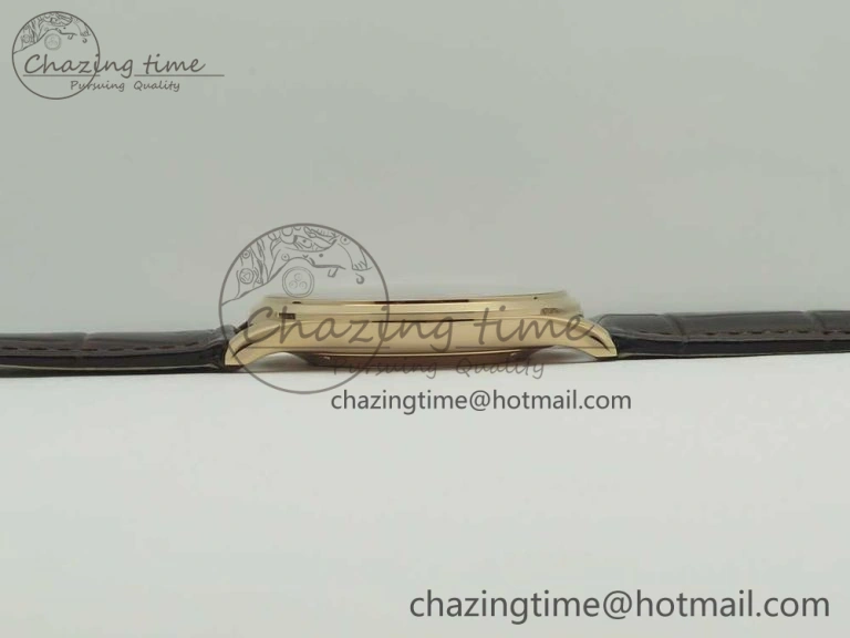 Master Ultra Thin Date 1288420 RG ZF 1:1 Best Edition Black Dial on Brown Leather Strap A899  FashionForward 7460