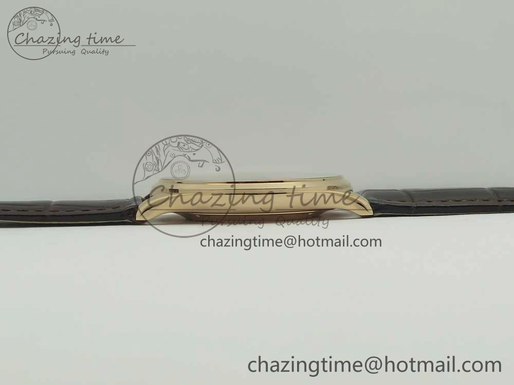 Master Ultra Thin Date 1288420 RG ZF 1:1 Best Edition Black Dial on Brown Leather Strap A899  FashionForward 7460