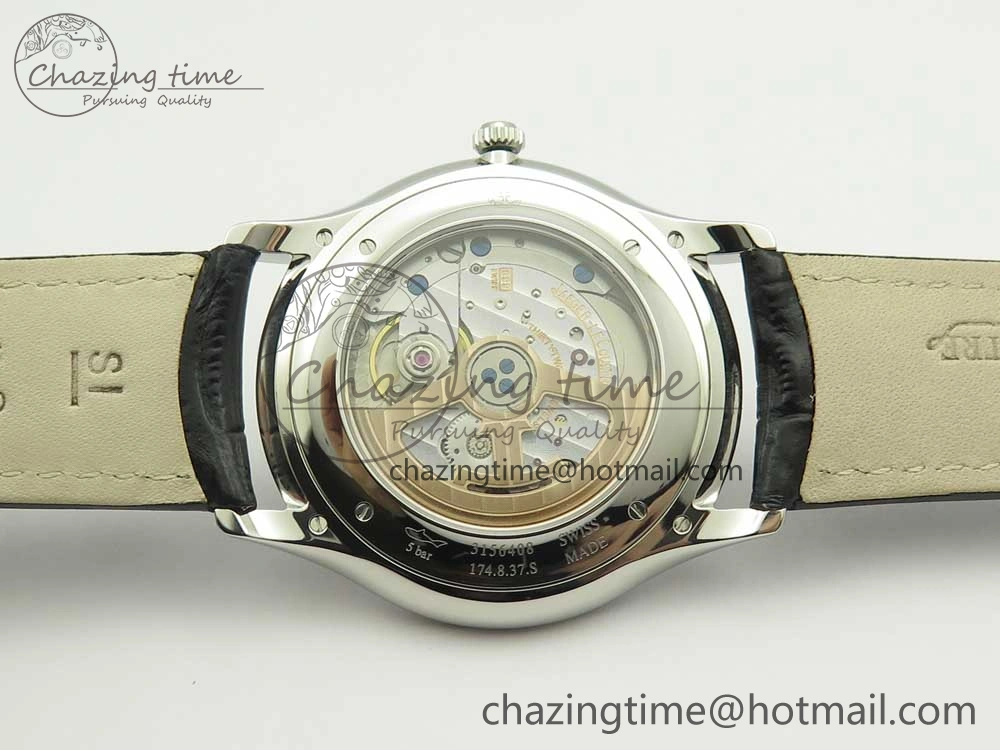 Classic Master Ultra Thin Date 1288420 SS ZF 1:1 Best Edition Black Dial on Black Leather Strap A899  7463