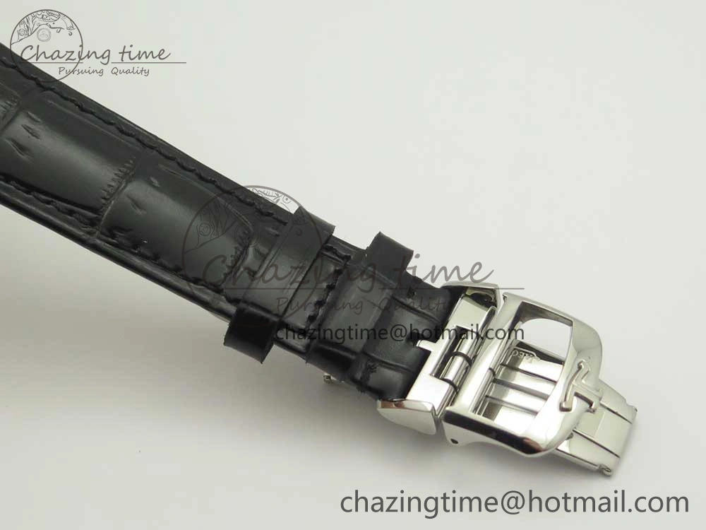 Classic Master Ultra Thin Date 1288420 SS ZF 1:1 Best Edition Black Dial on Black Leather Strap A899  7463