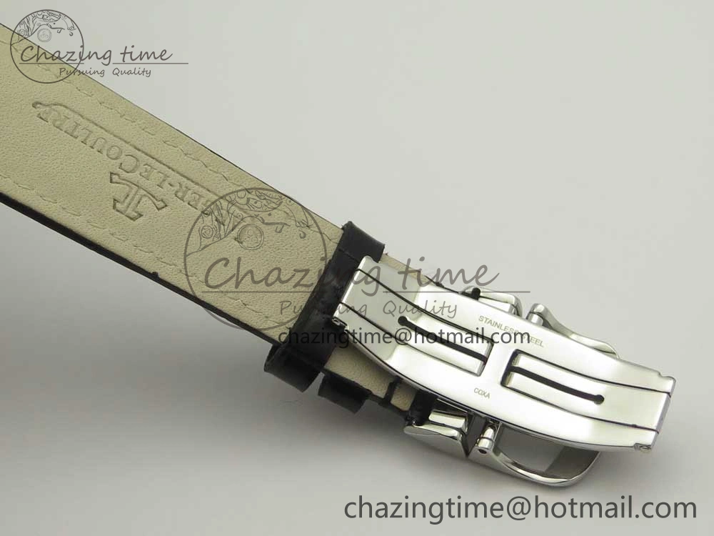Classic Master Ultra Thin Date 1288420 SS ZF 1:1 Best Edition Black Dial on Black Leather Strap A899  7463