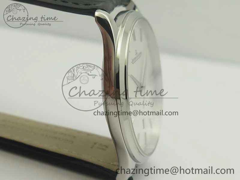 ZeroBulk Master Ultra Thin Date 1288420 SS ZF 1:1 Best Edition Silver Dial on Black Leather Strap A899  7466