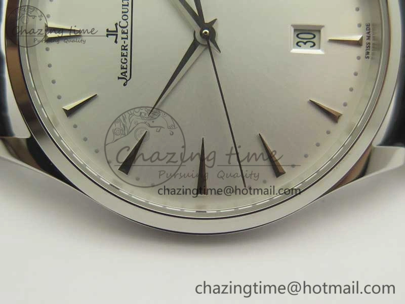 ZeroBulk Master Ultra Thin Date 1288420 SS ZF 1:1 Best Edition Silver Dial on Black Leather Strap A899  7466