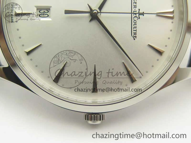ZeroBulk Master Ultra Thin Date 1288420 SS ZF 1:1 Best Edition Silver Dial on Black Leather Strap A899  7466