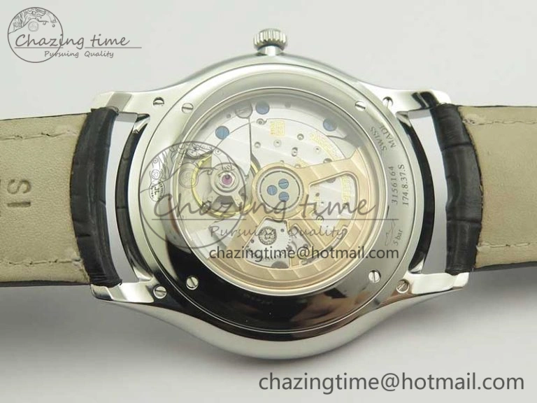 ZeroBulk Master Ultra Thin Date 1288420 SS ZF 1:1 Best Edition Silver Dial on Black Leather Strap A899  7466