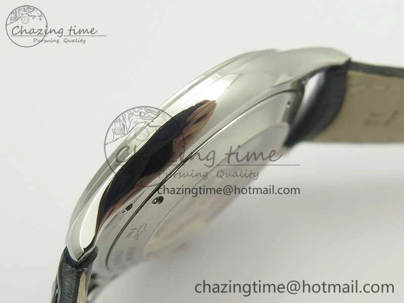 ZeroBulk Master Ultra Thin Date 1288420 SS ZF 1:1 Best Edition Silver Dial on Black Leather Strap A899  7466