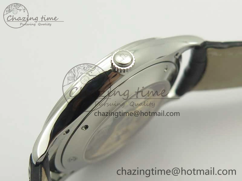 ZeroBulk Master Ultra Thin Date 1288420 SS ZF 1:1 Best Edition Silver Dial on Black Leather Strap A899  7466