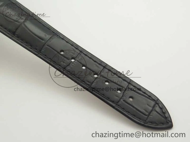 ZeroBulk Master Ultra Thin Date 1288420 SS ZF 1:1 Best Edition Silver Dial on Black Leather Strap A899  7466