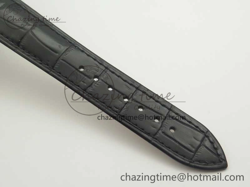 ZeroBulk Master Ultra Thin Date 1288420 SS ZF 1:1 Best Edition Silver Dial on Black Leather Strap A899  7466