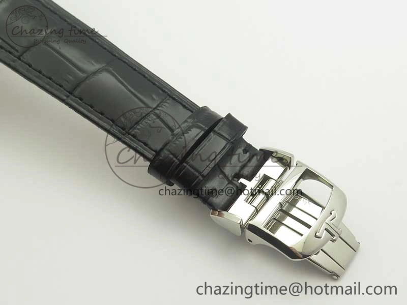 ZeroBulk Master Ultra Thin Date 1288420 SS ZF 1:1 Best Edition Silver Dial on Black Leather Strap A899  7466