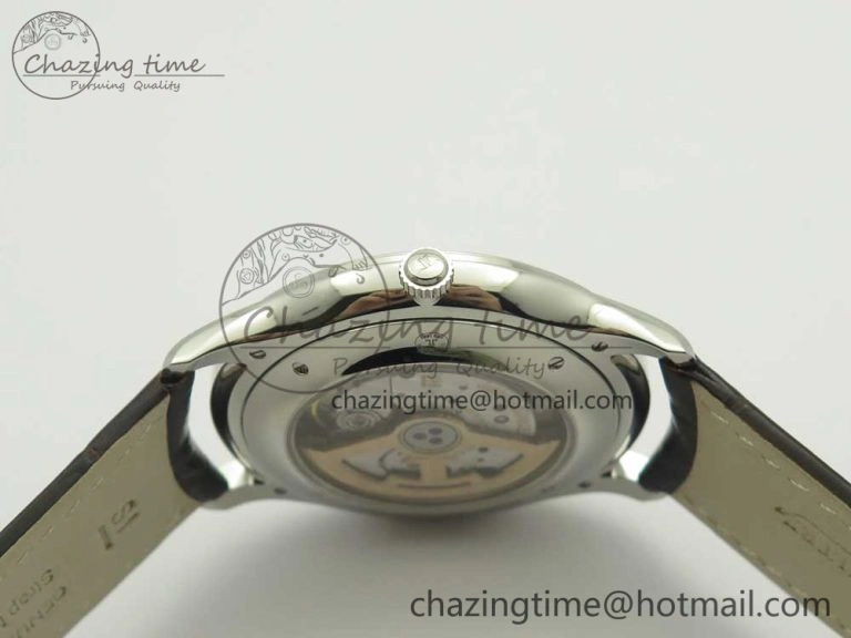 Practical Master Ultra Thin Date 1288420 ZF 1:1 Best Edition Gold Dial on Brown Leather Strap A899  7462