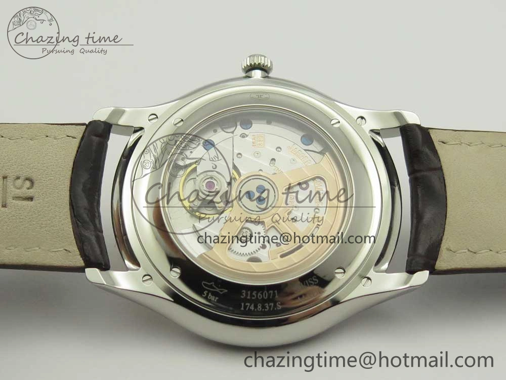 Practical Master Ultra Thin Date 1288420 ZF 1:1 Best Edition Gold Dial on Brown Leather Strap A899  7462