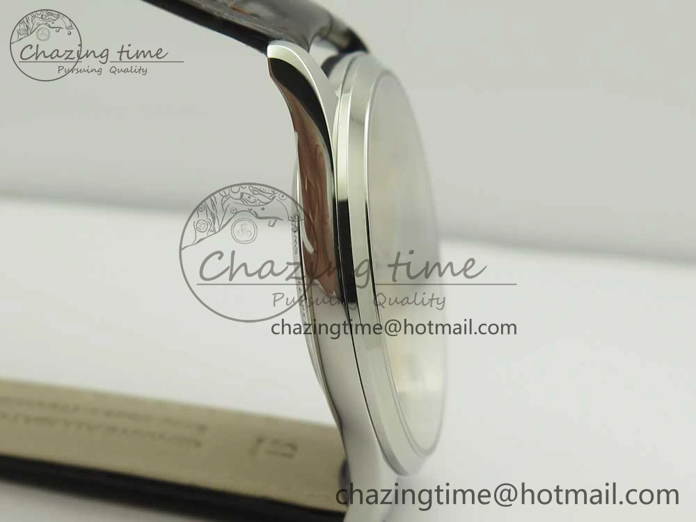 Practical Master Ultra Thin Date 1288420 ZF 1:1 Best Edition Gold Dial on Brown Leather Strap A899  7462