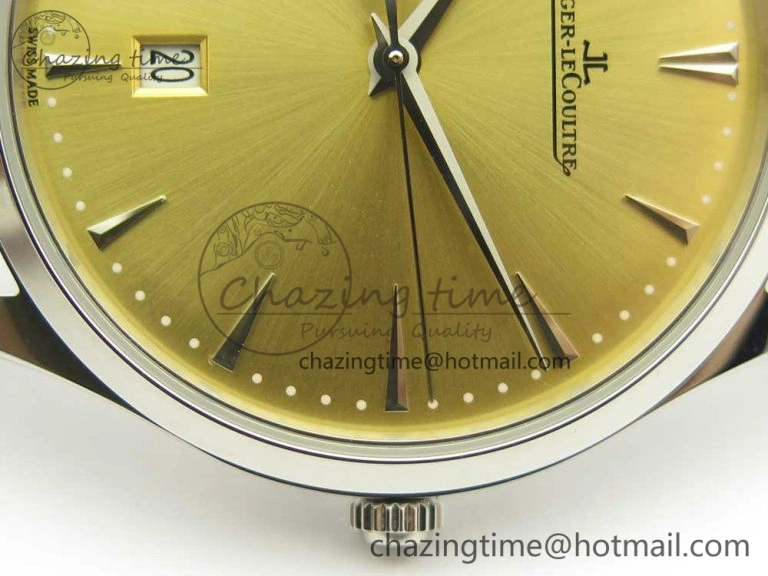 Practical Master Ultra Thin Date 1288420 ZF 1:1 Best Edition Gold Dial on Brown Leather Strap A899  7462