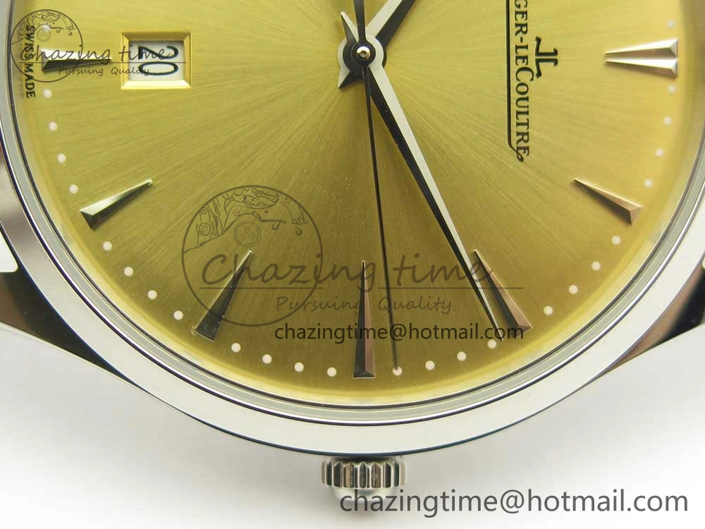 Practical Master Ultra Thin Date 1288420 ZF 1:1 Best Edition Gold Dial on Brown Leather Strap A899  7462