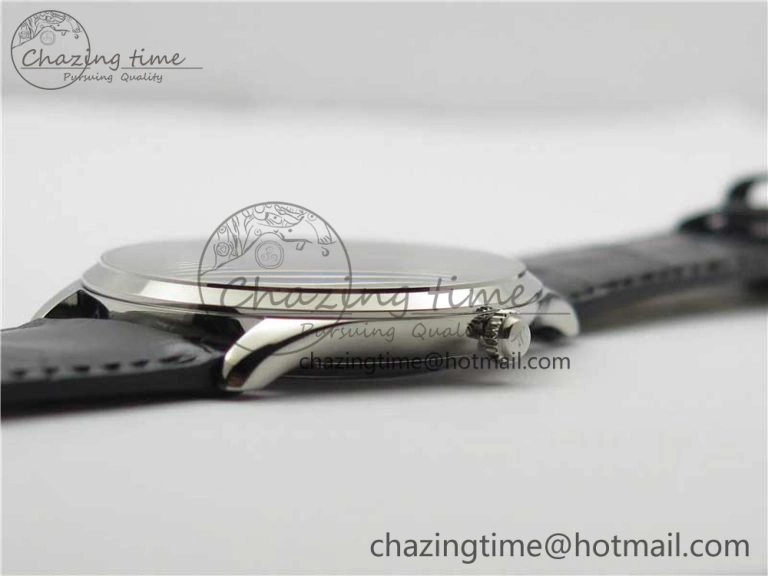 Master Ultra Thin Date FKF 1:1 Best Edition Blue Dial on Black Leather Strap A HighQuality 7449