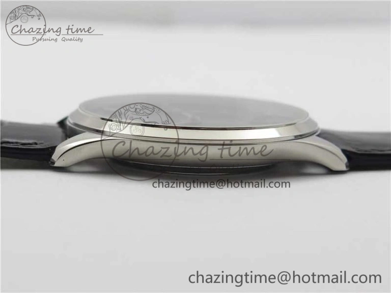 Master Ultra Thin Date FKF 1:1 Best Edition Blue Dial on Black Leather Strap A HighQuality 7449