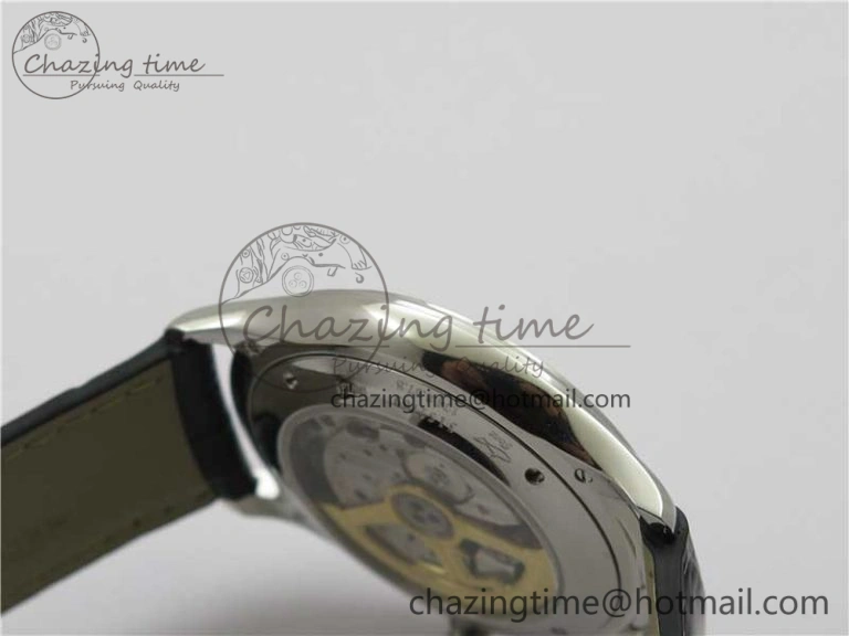Master Ultra Thin Date FKF 1:1 Best Edition Blue Dial on Black Leather Strap A HighQuality 7449