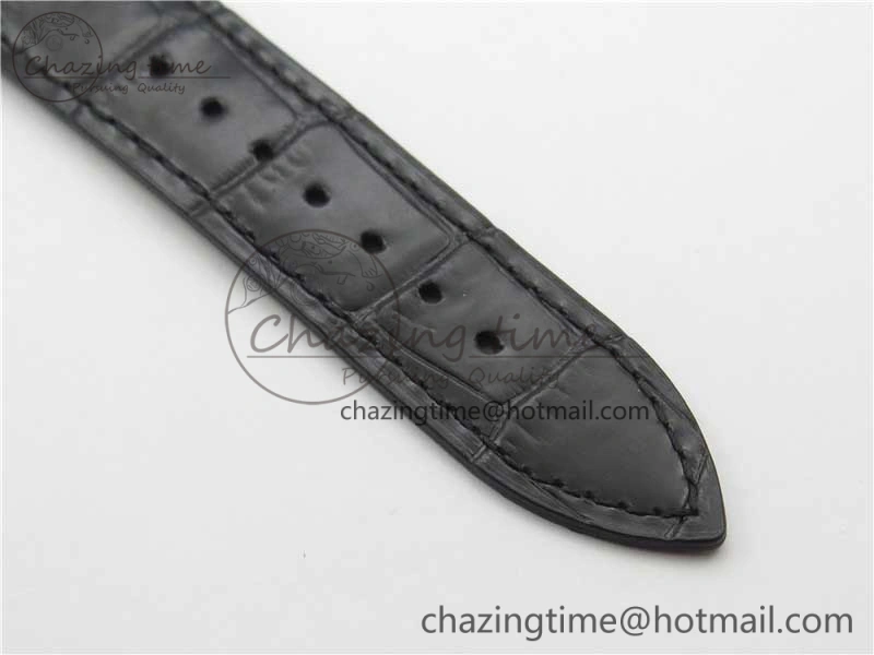 Master Ultra Thin Date FKF 1:1 Best Edition Blue Dial on Black Leather Strap A HighQuality 7449