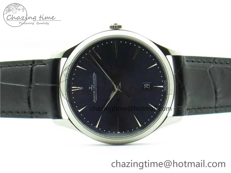 Master Ultra Thin Date FKF 1:1 Best Edition Blue Dial on Black Leather Strap A HighQuality 7449