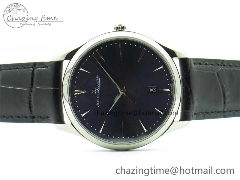 Master Ultra Thin Date FKF 1:1 Best Edition Blue Dial on Black Leather Strap A HighQuality 7449
