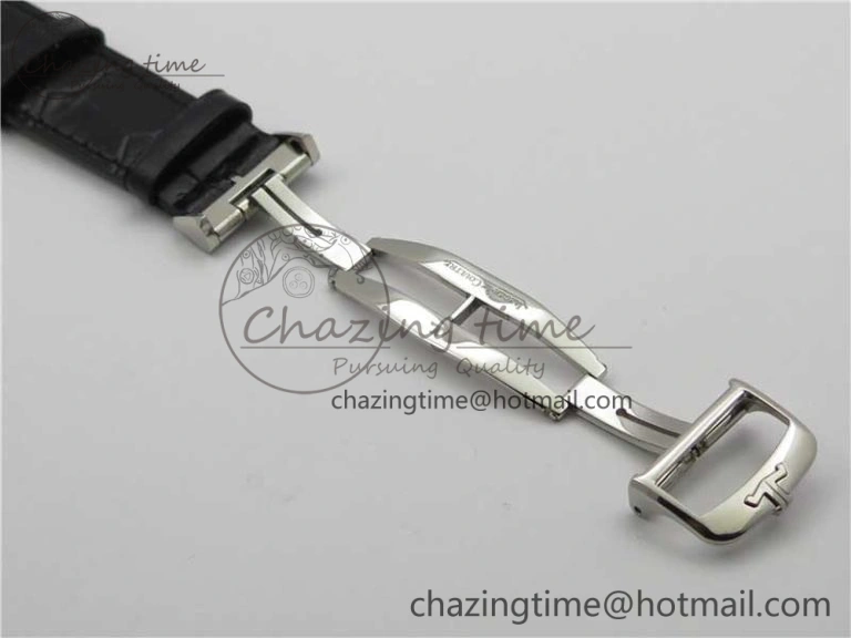 Master Ultra Thin Date FKF 1:1 Best Edition Blue Dial on Black Leather Strap A HighQuality 7449