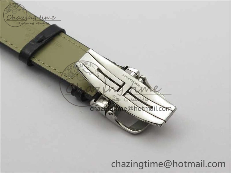 Master Ultra Thin Date FKF 1:1 Best Edition Blue Dial on Black Leather Strap A HighQuality 7449