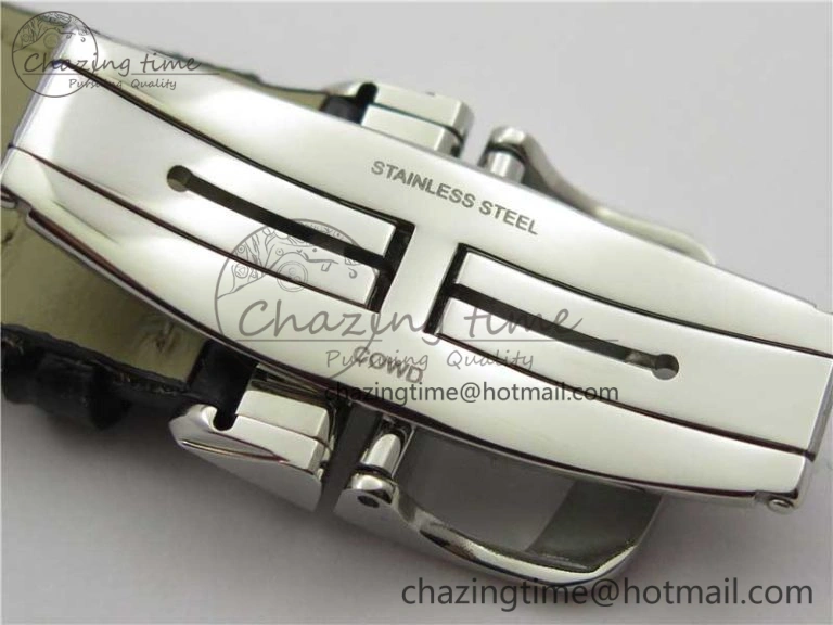 Master Ultra Thin Date FKF 1:1 Best Edition Blue Dial on Black Leather Strap A HighQuality 7449