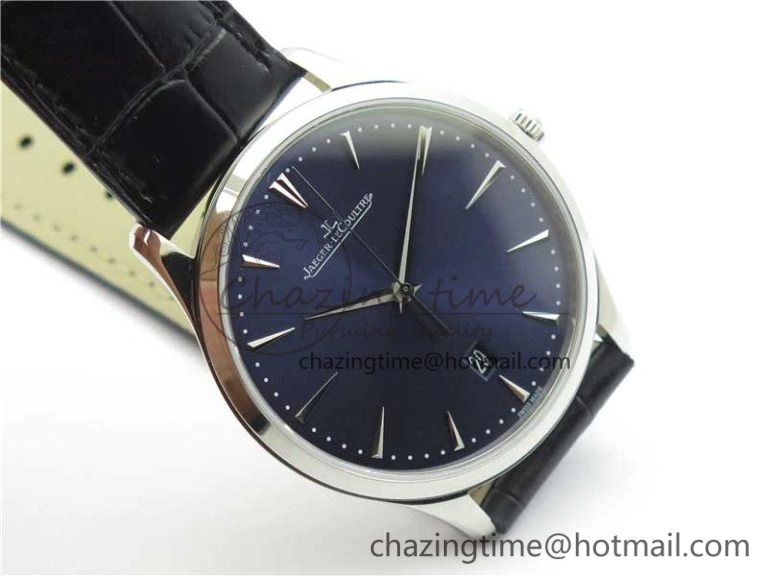 Master Ultra Thin Date FKF 1:1 Best Edition Blue Dial on Black Leather Strap A HighQuality 7449