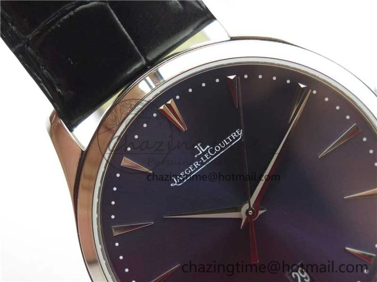 Master Ultra Thin Date FKF 1:1 Best Edition Blue Dial on Black Leather Strap A HighQuality 7449