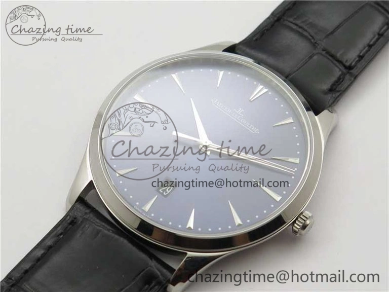 Master Ultra Thin Date FKF 1:1 Best Edition Blue Dial on Black Leather Strap A HighQuality 7449