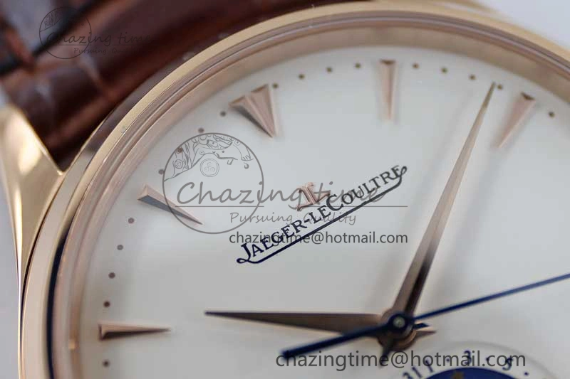 Vibrant Master Ultra Thin Moon 1362520 RG Q8F 1:1 Best Edition White Dial on Brown Leather Strap A 7429