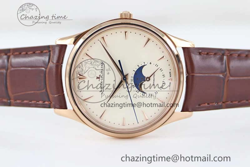 Vibrant Master Ultra Thin Moon 1362520 RG Q8F 1:1 Best Edition White Dial on Brown Leather Strap A 7429