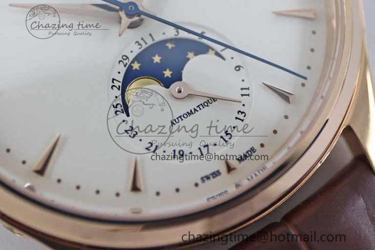 Vibrant Master Ultra Thin Moon 1362520 RG Q8F 1:1 Best Edition White Dial on Brown Leather Strap A 7429