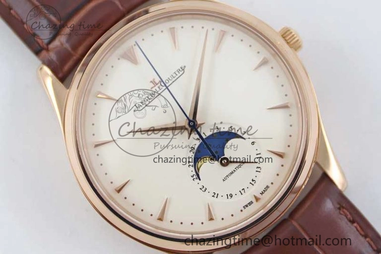 Vibrant Master Ultra Thin Moon 1362520 RG Q8F 1:1 Best Edition White Dial on Brown Leather Strap A 7429
