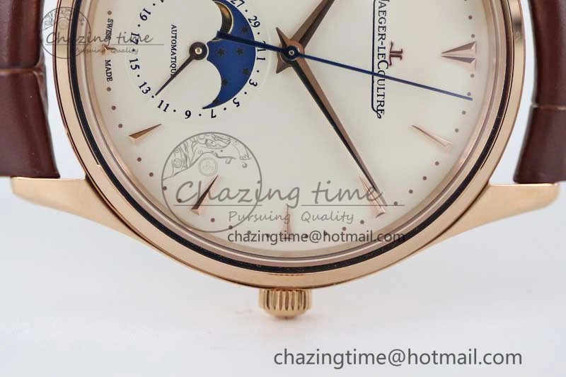 Vibrant Master Ultra Thin Moon 1362520 RG Q8F 1:1 Best Edition White Dial on Brown Leather Strap A 7429