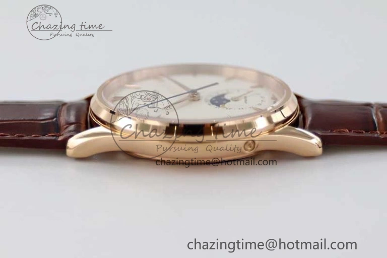 Vibrant Master Ultra Thin Moon 1362520 RG Q8F 1:1 Best Edition White Dial on Brown Leather Strap A 7429