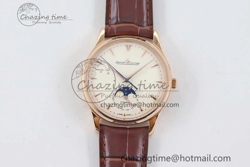 Vibrant Master Ultra Thin Moon 1362520 RG Q8F 1:1 Best Edition White Dial on Brown Leather Strap A 7429