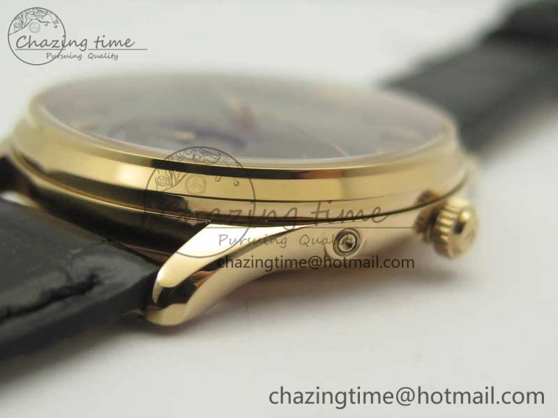 Functional Master Ultra Thin Moon 1362520 RG ZF 1:1 Best Edition Gray Dial on Black Leather Strap A 7474