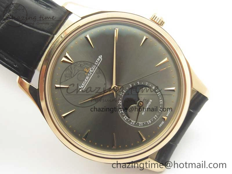 Functional Master Ultra Thin Moon 1362520 RG ZF 1:1 Best Edition Gray Dial on Black Leather Strap A 7474