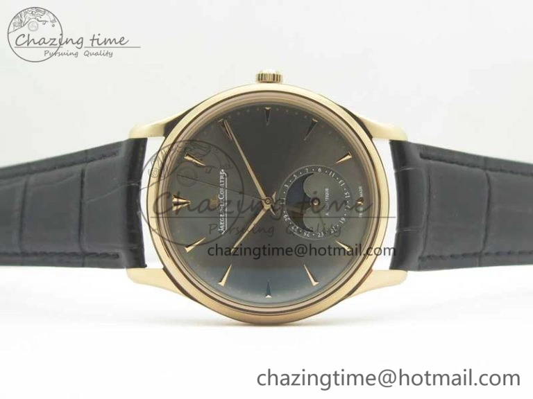 Functional Master Ultra Thin Moon 1362520 RG ZF 1:1 Best Edition Gray Dial on Black Leather Strap A 7474